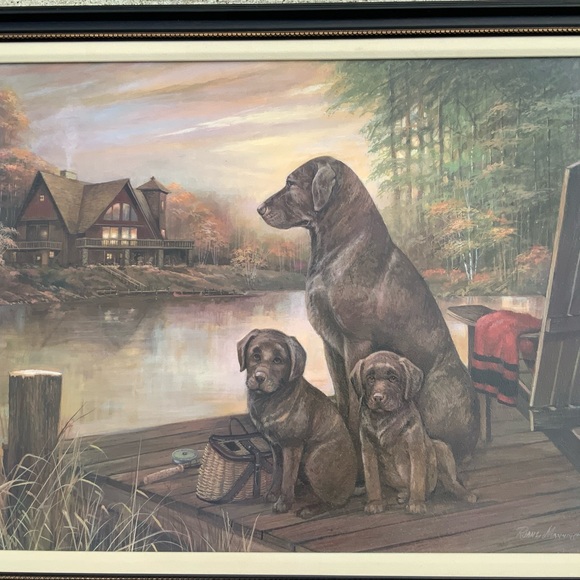 ☀️SALE☀️ Ruane Manning Tranquil Beauty Chocolate lab canvas - Picture 4 of 9